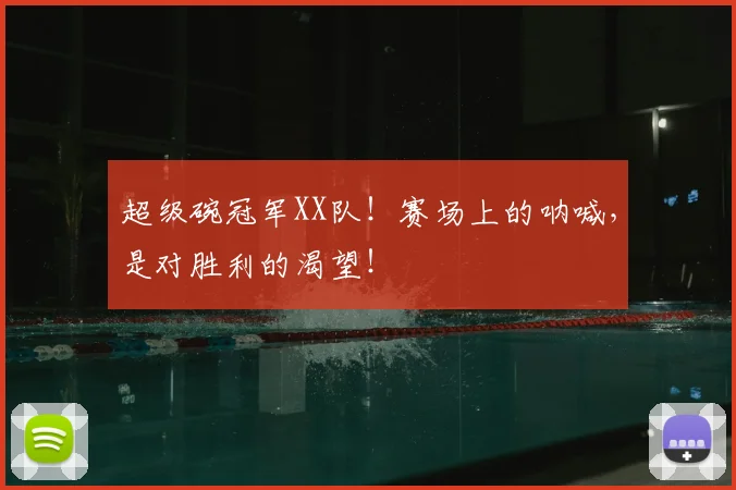 超级碗冠军XX队！赛场上的呐喊，是对胜利的渴望！