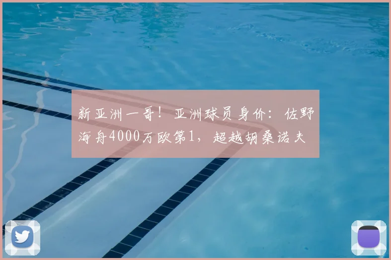 新亚洲一哥！亚洲球员身价：佐野海舟4000万欧第1，超越胡桑诺夫